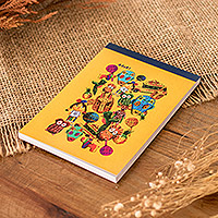 Paper notepad, 'Notes on Arts' - Inspirational Folk Art-Themed Lined Paper Notepad