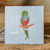 Imán de papel - Imán de papel colorido con temática de pájaro quetzal inspirador