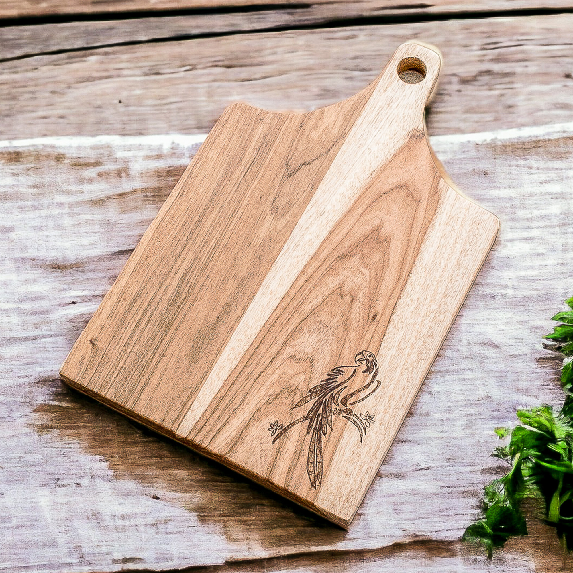 Engraved, Cutting Board, Teak Wood, Dark Wood, Premium Gift