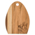 Wood cutting board, 'Toucan's Treats' - Semi-Oval Laurel Wood Cutting Board with Toucan Engraving