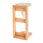 Wood single-serve drip coffee stand, 'Tropical Delights' - Macaw-Themed Laurel Wood Single-Serve Drip Coffee Stand