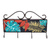 Iron and wood key rack, 'Nights in Costa Rica' - Hand-Painted Leafy Black Iron and Laurel Wood Key Rack