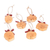 Wood ornaments, 'Sweet Eve' (set of 6) - Christmas-Themed Coffee Tree Wood Ornaments (Set of 6)