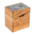 Dekorative Box aus Holz - Kolibri-Mosaik-Deko-Box aus Teakholz und Glas