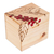 Dekorative Box aus Holz - Dekorative Box aus Kiefernholz mit geschnitztem Obst- und Kolibri-Motiv