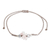 Rose quartz macrame pendant bracelet, 'Healing Flower' - Adjustable Macrame Rose Quartz and Crystal Pendant Bracelet