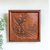 Leather wall art, 'Rustic Lands' - Handcrafted Cultural Pinewood-Framed Leather Wall Art