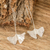 Sterling silver drop earrings, 'Ginkgo Essence' - High-Polished Leaf-Shaped Sterling Silver Drop Earrings
