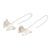 Sterling silver drop earrings, 'Ginkgo Essence' - High-Polished Leaf-Shaped Sterling Silver Drop Earrings