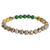 Men's agate and jade beaded stretch bracelet, 'Earth and Forest' - Handcrafted Men's Agate and Jade Beaded Stretch Bracelet