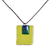Recycled glass pendant necklace, 'Crystalline Beauty' - Green and Blue Eco-Friendly Recycled Glass Pendant Necklace