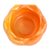Resin tealight candleholder, 'Orange Peace' - Handcrafted Orange Resin Lotus-Shaped Tealight Candleholder