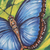 'Morpho Butterfly' - Pintura de mariposa morfo realista acrílica ecológica