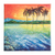 'Beach Sunset' - Pintura acrílica de atardecer en la playa sobre lienzo reciclable