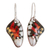 Enameled copper dangle earrings, 'Butterfly Essence' - Hand-Painted Butterfly Wing Enameled Copper Dangle Earrings thumbail