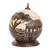 Dried gourd decorative accent, 'Caribbean Landscape' - Handmade Round Dried Gourd Caribbean Town Decorative Accent