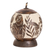 Dekorativer Akzent aus getrocknetem Kürbis - Handgefertigter runder getrockneter Kürbis-Deko-Akzent mit Tukan-Motiv