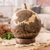 Dried gourd decorative accent, 'Seafloor' - Sea Life-Themed Round Dried Gourd Decorative Accent