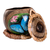 Dried gourd decorative accent, 'Morpho Flutter' - Morpho Butterfly-Themed Dried Gourd Decorative Accent