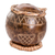 Dekorativer Akzent aus getrocknetem Kürbis - Handgeschnitzter dekorativer Akzent aus getrockneten Kürbissen mit geometrischem Motiv
