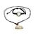 Macrame jewelry set, 'Sloth's Peace' - Set of Resin Sloth-Themed Necklace and Macrame Bracelet