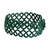 pulsera de cuentas de vidrio - Pulsera verde tejida a mano con cuentas de vidrio