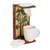 Puesto de café de goteo de una sola porción de madera - Soporte de café de goteo monodosis marrón pintado con temática de la naturaleza