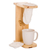 Wood single-serve drip coffee stand, 'Magical Scents' - Butterfly-Themed Pinewood Single-Serve Drip Coffee Stand