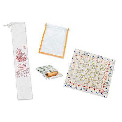 Curated gift set, 'Save Our Planet' - 6-Piece Reusable Food Storage Bag Curated Gift Set