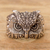 Sterling silver cocktail ring, 'Emblem of the Sage' - Owl-Shaped Sterling Silver Cocktail Ring from Costa Rica