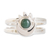 Jade stacking rings, 'Eclipse on the Sun' (set of 2) - Polished Sun-Themed Natural Jade Stacking Rings (Set of 2) thumbail