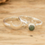Jade stacking rings, 'Eclipse on the Sun' (set of 2) - Polished Sun-Themed Natural Jade Stacking Rings (Set of 2) (image 2b) thumbail