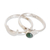 Jade stacking rings, 'Eclipse on the Sun' (set of 2) - Polished Sun-Themed Natural Jade Stacking Rings (Set of 2)