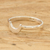 Sterling silver band ring, 'Dazzling Night' - High-Polished Moon-Themed Sterling Silver Band Ring (image 2) thumbail