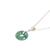 Jade pendant necklace, 'Paths of Vitality' - Modern Round Natural Bright Green Jade Pendant Necklace