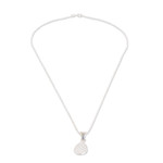 Sterling silver pendant necklace, 'Ethereal Shine' - High-Polished Drop-Shaped Sterling Silver Pendant Necklace