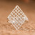 Sterling silver cocktail ring, 'Ethereal Diamond' - Diamond-Shaped Sterling Silver Cocktail Ring from Guatemala