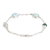Jade and larimar link bracelet, 'Healing Union' - Sterling Silver Natural Jade and Larimar Link Bracelet