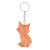 Wood keychain, 'Minimalist Kitty' - Handcrafted Minimalist Modern Cedarwood Cat Keychain