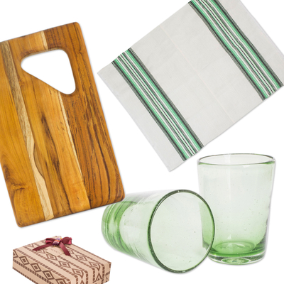 Curated gift set, 'Bartender Essentials' - Cooking-Themed Eco-Friendly Handmade Curated Gift Set