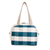 Cotton handbag, 'Checkered Viridian' - Handloomed Checkered Viridian Cotton Handbag with Zipper
