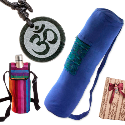 Curated gift set, 'Serenity & Yoga' - Handcrafted Yoga and Wellness-Themed Curated Gift Set