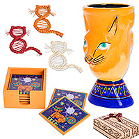Set de regalo curado, 'Cat Lover's Delight' - Set de regalo curado con temática de gato caprichoso hecho a mano