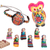 Curated gift set, 'Sharing Wisdom' - Curated Owl Gift Set with Sculpture Bracelet & 6 Worry Dolls