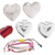 Curated gift set, 'Heart Connection' - Curated Heart Gift Set with 2 Pairs of Earrings 2 Bracelets
