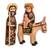 Pinewood sculptures, 'Journey to Egypt' (Set of 2) - Set of 2 Hand-Carved Pinewood Sculptures of the Holy Family thumbail