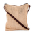 Natural fiber sling bag, 'Tikal Memory' - Screen-Printed Tikal Temple Brown Natural Fiber Sling Bag