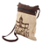Natural fiber sling bag, 'Classic Guatemala' - Screen-Printed Antigua Guatemala Natural Fiber Sling Bag