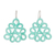 Hand-tatted dangle earrings, 'Petal Essence in Mint' - Hand-Tatted Dangle Earrings in Mint Crafted in Guatemala