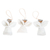 Crocheted cotton ornaments, 'Celestial Angels' (set of 3) - 3 Crocheted Cotton Angel Ornaments Handcrafted in Guatemala